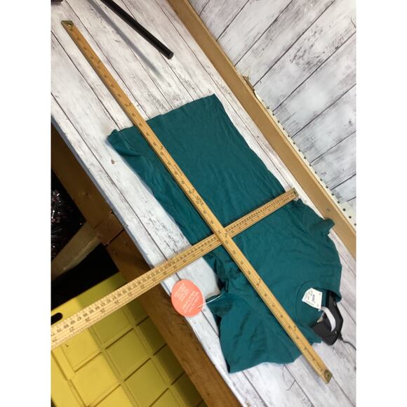 Guru Active Women's Teal Vintage Crew Short Sleeved T-Shirt Cotton Blend Size XS - Picture 3 of 5